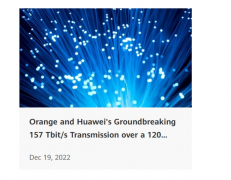 华为与Orange创造120公里光纤1