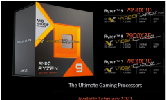 AMD锐龙7000X3D系列曝光 拥有R9