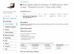 联想ThinkPad X13s发布BIOS 1.47版本