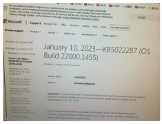 微软Win11 KB5022303和KB5022287累积