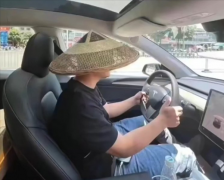 又见车内打伞 特斯拉、蔚来均