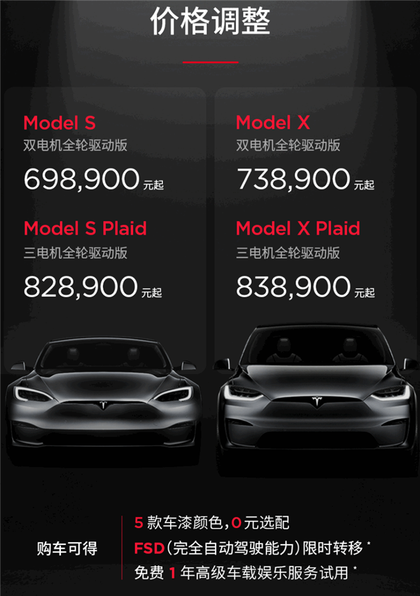 特斯拉中国大降价：Model X暴降15万元 Model S最高降13万